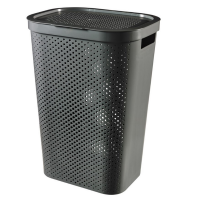 Curver By Keter Infinity Laundry Hamper With Dots - Dark Grey Photo