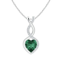 Civetta Spark Infinity Heart Necklace-Swarovski Emerald crystal Photo