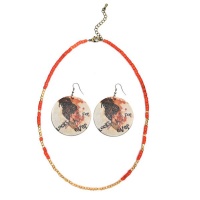Sista Bead Necklace and Wooden Earring Set VN8504VE5782 Photo