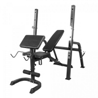 GORILLA SPORTS SA - Weight Bench with Separate Weight Rack Black Photo