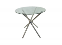 80cm 4 Seater Round Glass Table Photo