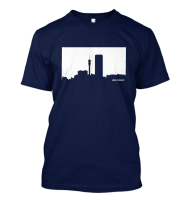 Jozi Streets Navy Blue T-Shirt – White Photo
