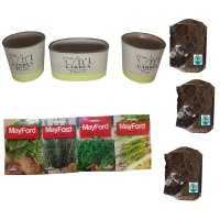 Herb Growing Kit with Planter Pots Organically Enriched Soil And Seeds Photo