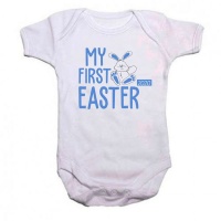 Qtees Africa My first Easter boy baby grow - short sleeve Photo