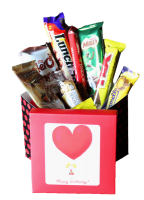 The Biltong Girl Happy Birthday with Heart Balloon! Chocolate Gift Box Photo