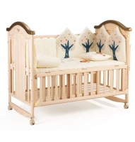 Belecoo Wooden Baby Cot 5" 1 - Tree Photo