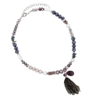 Bella Bella Freshwater Pearls Natural Stones And Tassel Necklace Photo