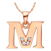 Unexpected Box Rose Gold Letter M Necklace Photo