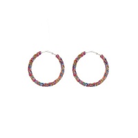 Quiz Ladies Multicoloured Hoop Earrings coloured - ONE SIZE Photo