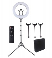 FOM TOYS 18" Professional LED Ring Light with Tripod Remote & Bag Photo