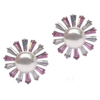 Idesire Glamour Pearl & Cubic Zirconia Stud Earrings Photo