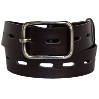 Fino Men's 115cm Faux Leather Slim Essential Dress Belt - Brown Photo