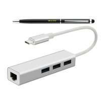MR A TECH USB-C to 1000Mbps RJ45 Ethernet Port with 3 Port USB Hub Photo