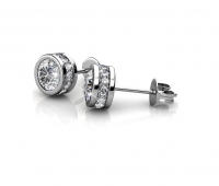 Dhia Glamour Classic Stud Earrings made Crystals from Swarovski Photo