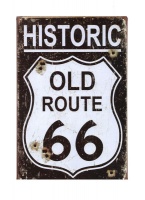 DeBlequy Aankopen – Route 66 Historic - Retro Vintage Metal Wall Plate Photo
