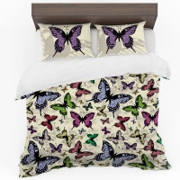 Print with Passion Colourful Butterflies Duvet Cover Set Photo