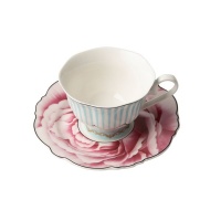 Jenna Clifford - Wavy Rose Cup & Saucer Set of 4 Photo