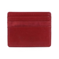 Bag Addict Nuvo - 138 Red Genuine Leather Credit Card Wallet Photo
