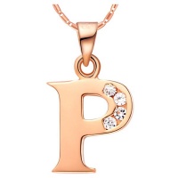 Unexpected Box Rose Gold Letter "P" Necklace Photo