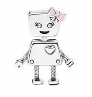 Lucid 925 Silver Charm - Bella Bot Robot Pendant - For Charm Bracelet Photo