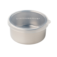 UKonserve Clear Silicone & Stainless - 266ml - Round - Plastic Free Photo