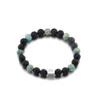 Armo Accessories - Matt Onyx Lava and Marbled Turquoise Stones Photo