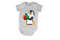 Beach Ball Penguin - SS - Baby Grow Photo