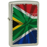 Zippo Lighter - SA Flag Lines Photo