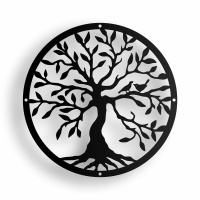 Unexpected Worx Tree of Life Wall Art 2 - Metal In Statin Black Finish - By Photo