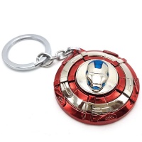 Iron Man Shield Fans Spinner Key Ring - Iron Man Shield Key Chain Photo