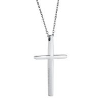 Immanuel Cross Female Necklace Silver Photo