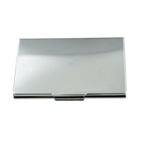 Troika Business Card Case with Personalisable Blank Cover Silver Colour Photo