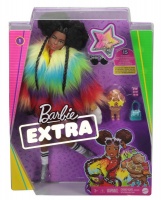 Barbie Extra Doll #1" Furry Rainbow Coat with Pet Poodle Photo