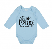 Graceful Accessories The Prince Has Arrived Baby Long Sleeve Body Vest / Onesie Photo