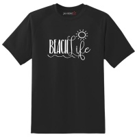 Just Kidding Kids "Beach Life" Short Sleeve T-Shirt - Black Photo