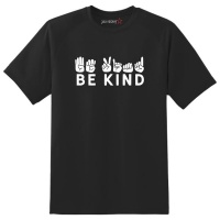 Just Kidding Kids "Be Kind - Sign Language" Short Sleeve T-Shirt - Black Photo