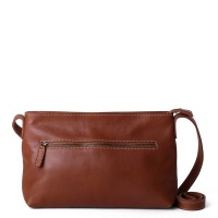 Tan Leather Zipped Sling Bag Photo