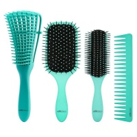 Heartdeco Detangling Paddle Hair Brush Blow Dry Styling Comb 4 Piece Set Photo