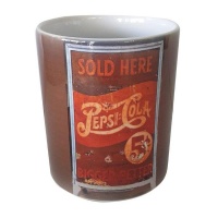 DIY Outdoor City Vintage `Kitchen Tin` Coffee Mug Pepsi Sold Here Photo