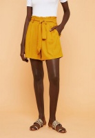 Women's Superbalist Soft Paperbag Shorts - Mustard Photo