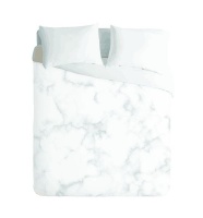 Imaginate Decor - White Marble Duvet Cover Set with white pillow cases Photo