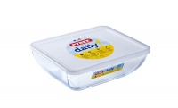 Pyrex Daily Rect Dish with plastic lid 22x17cm - 1.3lt Photo