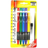 50PK Soft Grip 0.7mm HB Mechanical Refillable Pencil With Extra Lead Eraser Photo