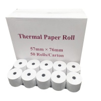 NTS 57x76 Cash Register Thermal Paper 50 Rolls per box Photo