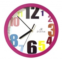 Justin 6186-30cm Color Round Quartz Wall Clock Photo