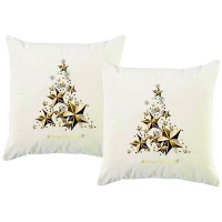 PepperSt – Scatter Cushion Cover Set – Christmas Tree Stars Photo