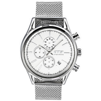 GTS Grindelwald Men's Chrono Stainless Steel Watch - White Dial Photo
