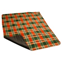 Giftbargains Green and Orange Tartan PE Coated Waterproof Picnic Blanket with Strap Photo