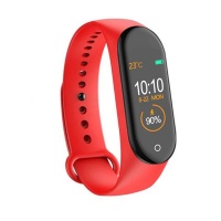 Red - M4 Smart Watch Heart Rate Monitor Tracker Fitness Sports Watch Photo