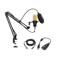 Condenser Studio Microphone Kit With 7.1 External USB Sound Card Adapter Photo